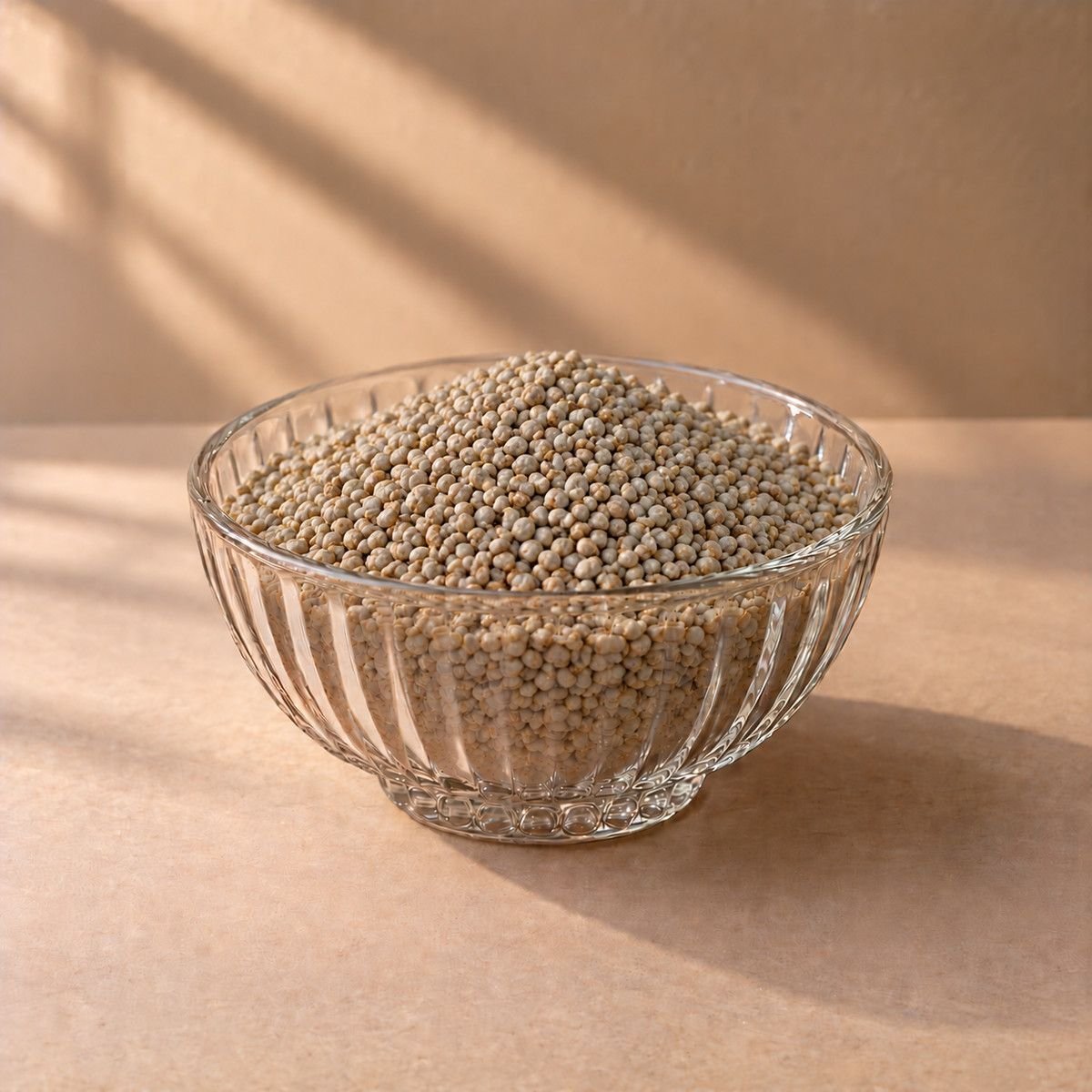 Bajra Millet in a glass bowl