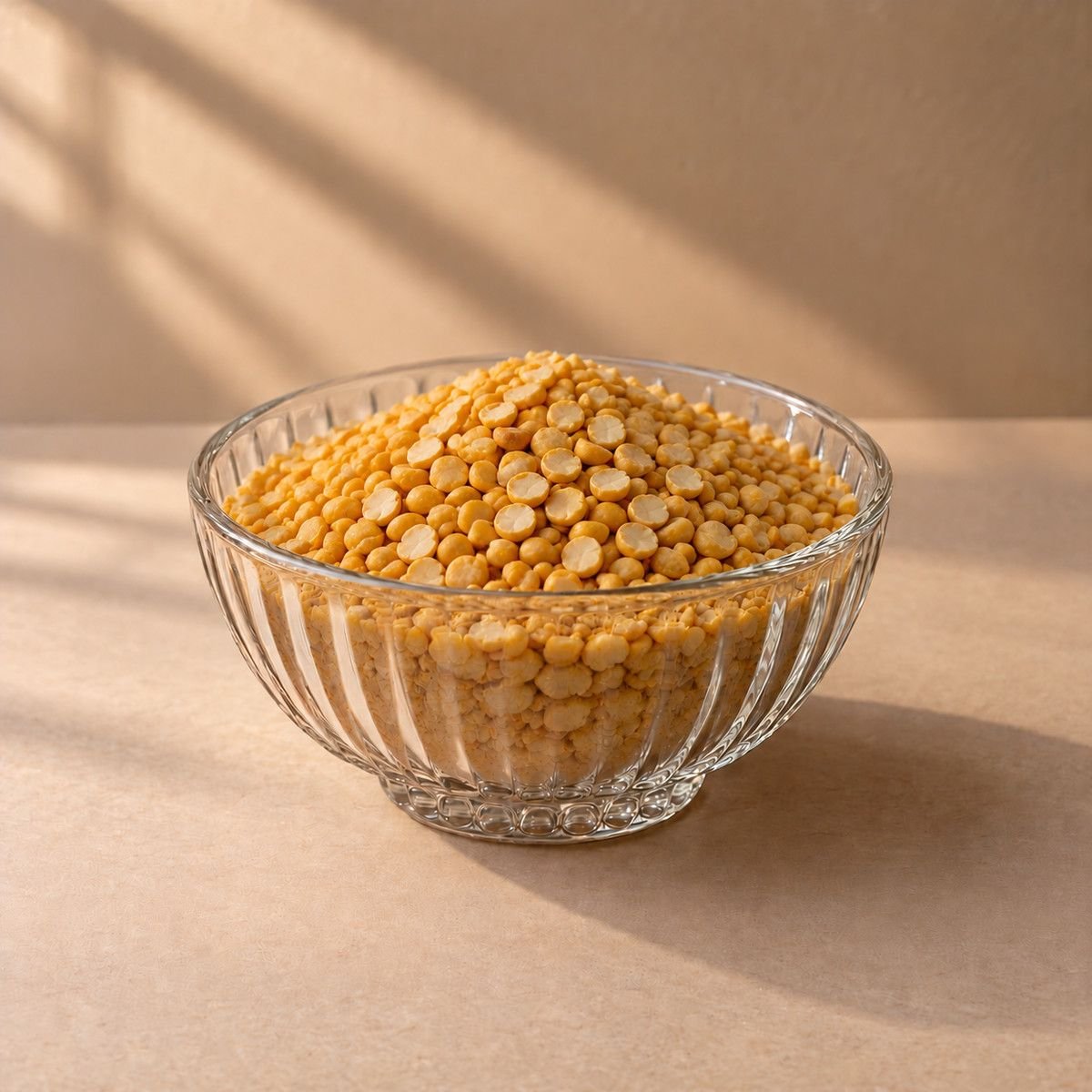 Chana Dal in a glass bowl