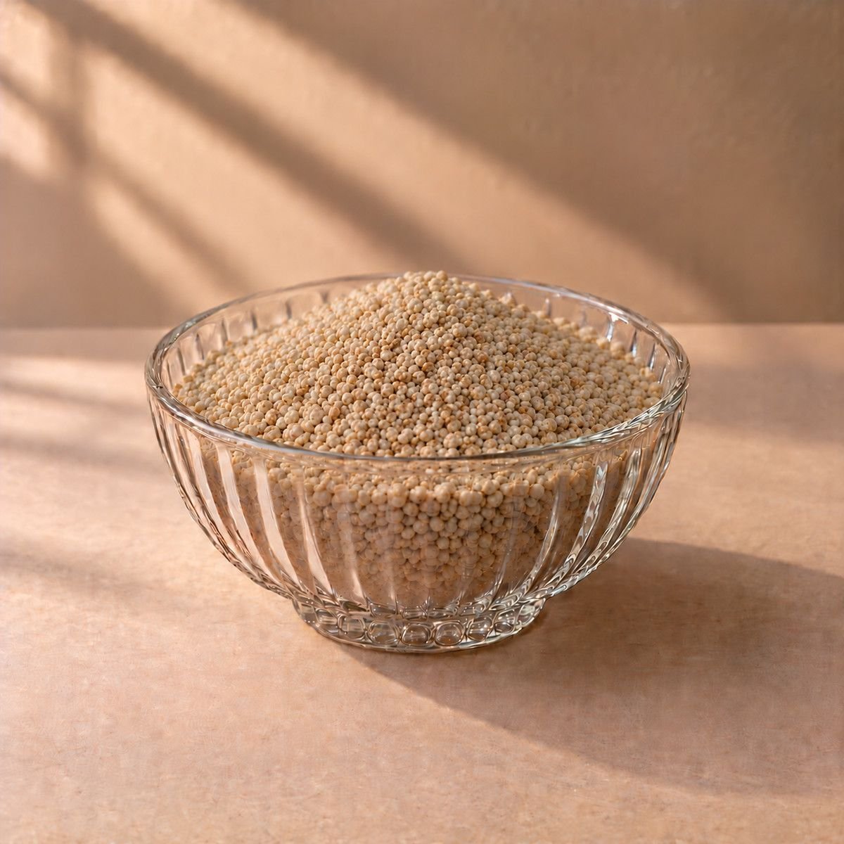 Kodo Millet in a glass bowl