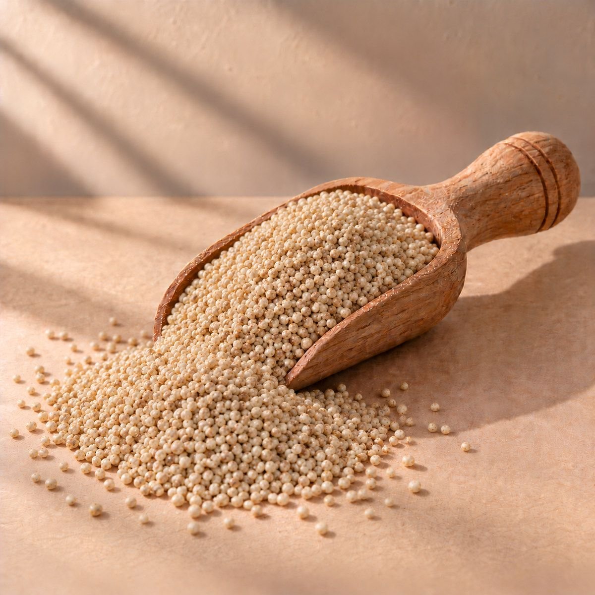 Kodo Millet in a wooden scoop