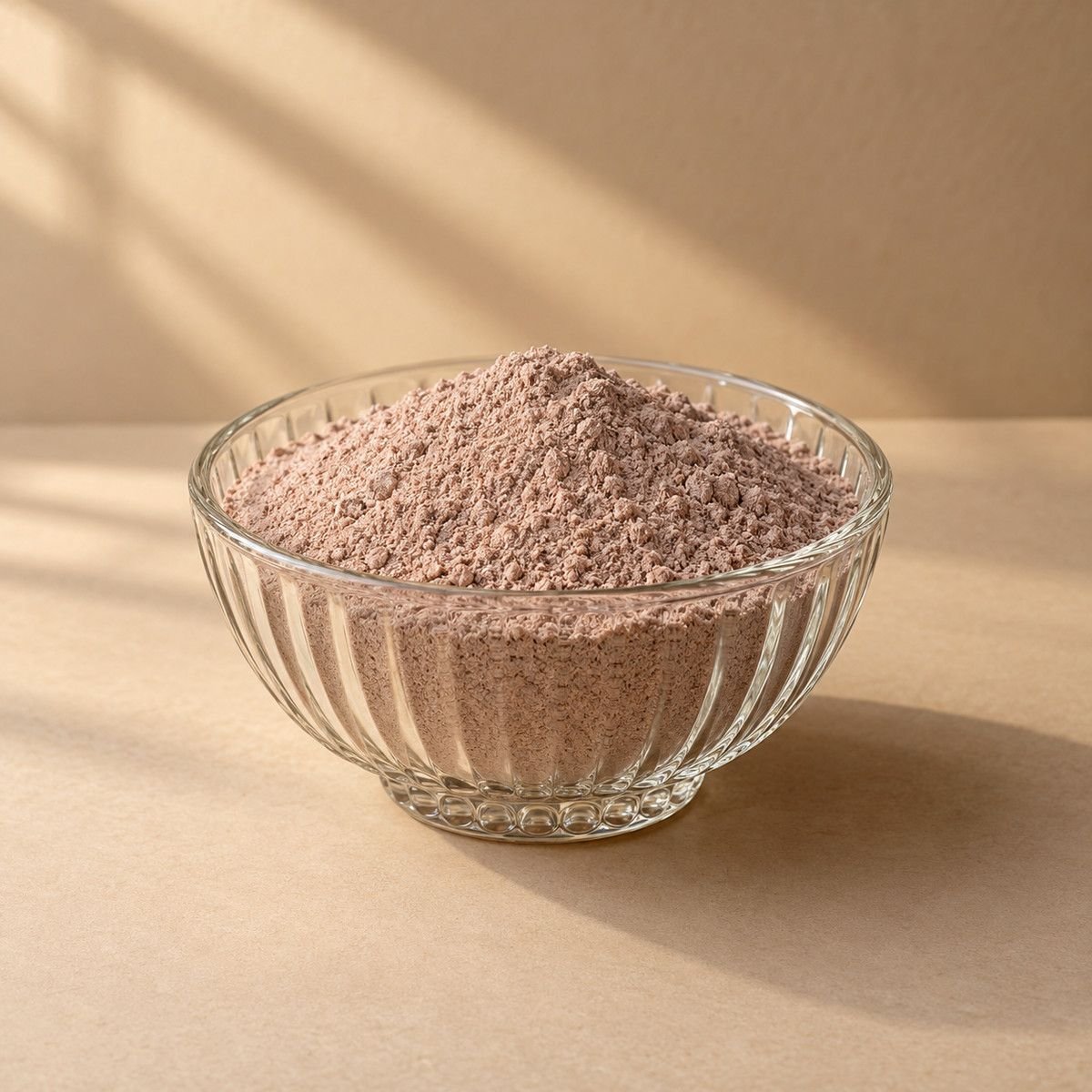 Ragi Flour in a glass bowl
