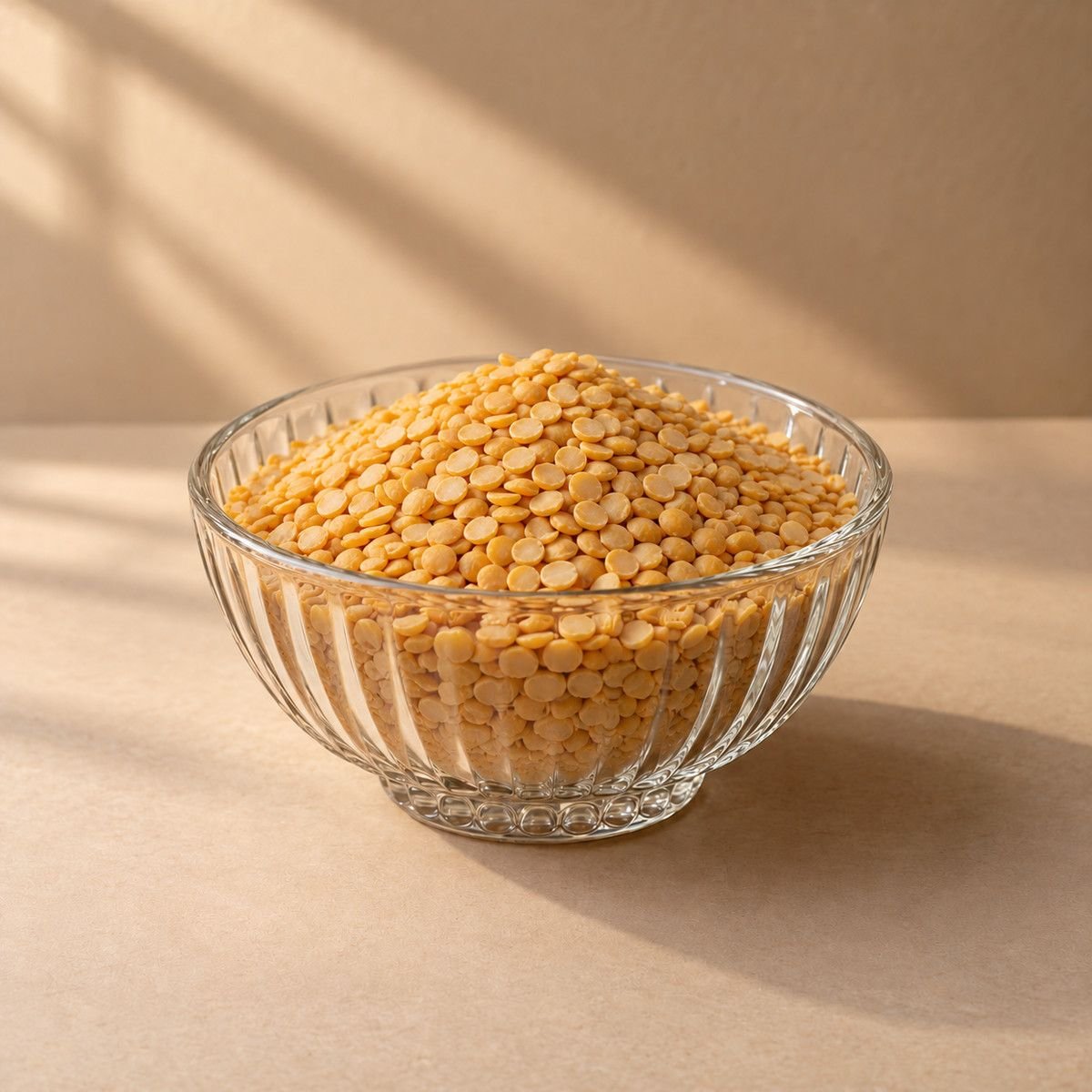 Toor Dal in a glass bowl