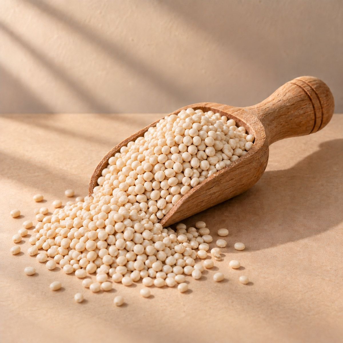 Urad Gota in a wooden scoop