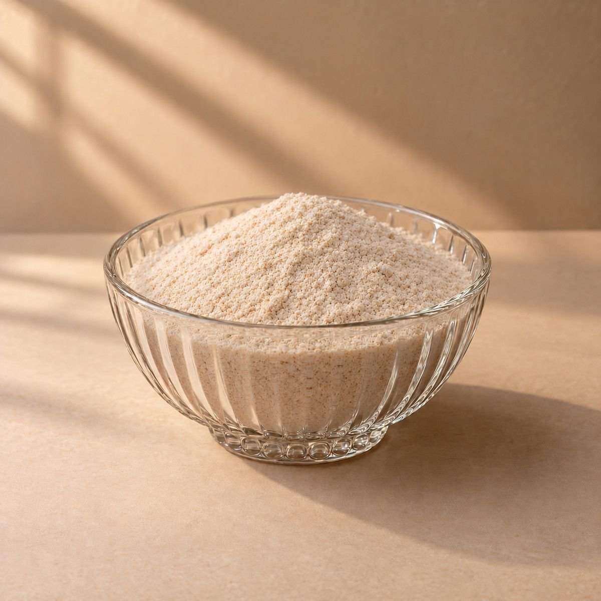Whole Wheat Flour in a glass bowl